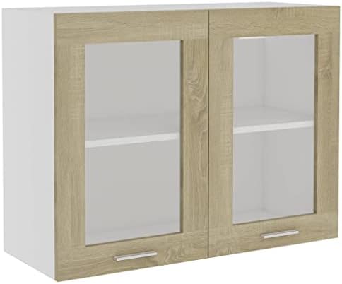 vidaXL Kitchen Cabinet Home Kitchen Equipment Indoor Furniture Appliance Tool Storage Shelf Organiser Modern Cupboard White Engineered Wood