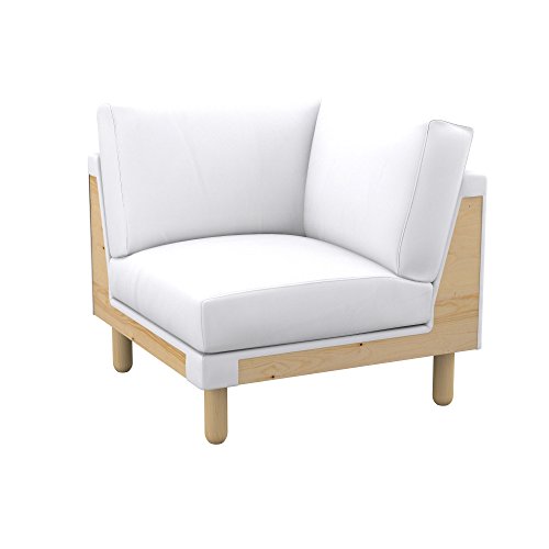 Soferia - IKEA NORSBORG Funda para módulo de Esquina, Eco Leather White