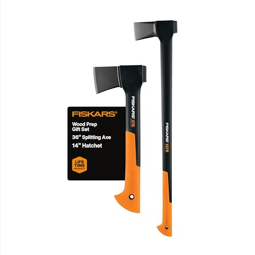 Fiskars X27 Super Splitting Axe, 36-Inch and Hatchet Bundle