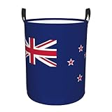 Großer Wäschekorb mit neuseeländischer Flagge, Korb für Decke, Spielzeug, schmutzige Kleidung im Wohnzimmer, Badezimmer, Schlafzimmer
