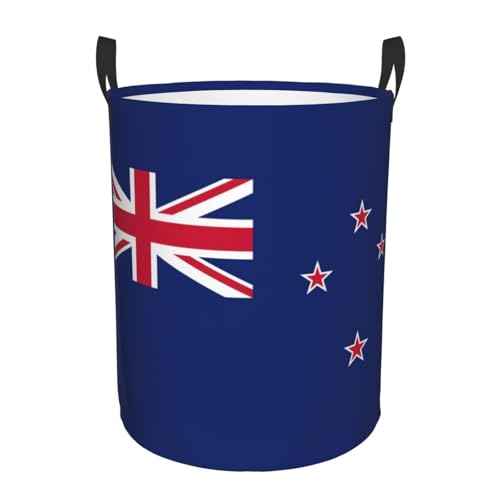 Großer Wäschekorb mit neuseeländischer Flagge, Korb für Decke, Spielzeug, schmutzige Kleidung im Wohnzimmer, Badezimmer, Schlafzimmer