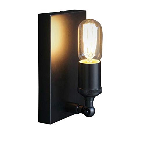 Lumière murale rétro industrielle en fer noir et blanc pour intérieur et extérieur