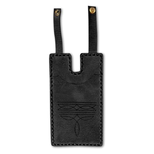 2025 fashion leather wallet, western boot wallet with snap strap, Handcrafted Leather Boot Credit Card Holder, Suitable for all pull-on boot straps (Black)