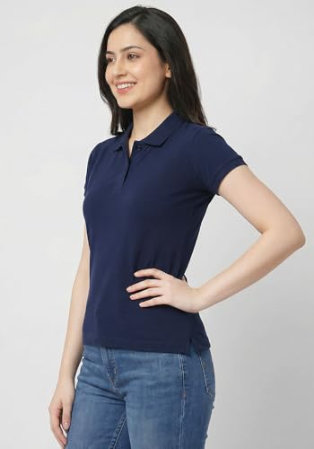 Image of Wear Your Opinion Womens Polo Collar Neck T-Shirt Top (Design: Solid)