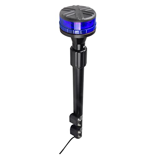 Rotatif LED bleu moto Ryme Automotive avec mât télescopique extensible 12V-24V