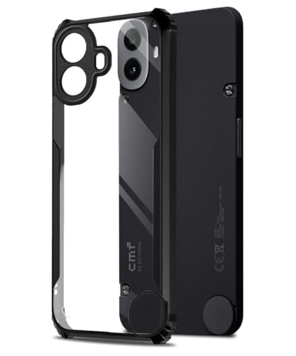 WOW IMAGINE Shock Proof Clear Back Case Mobile Cover for Nothing CMF Phone 1 (Hard | Hybrid PC + TPU | Full Armour Device & Camera Protection | Earthy Black)- Best and cheap mobile covers in India