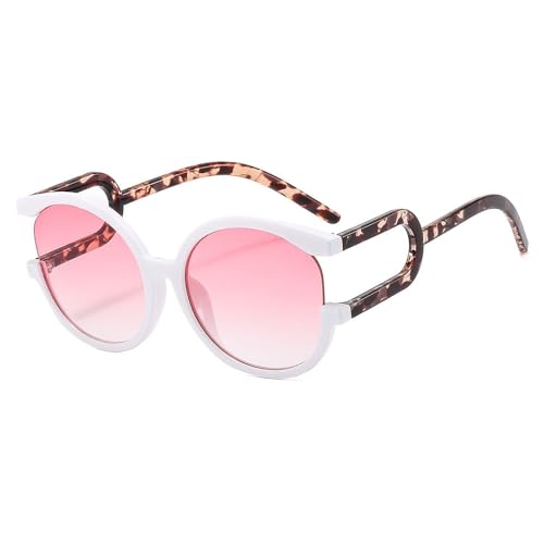 Lunettes de soleil femmes demi-monture ajourée au design vintage chic et finitions miroir