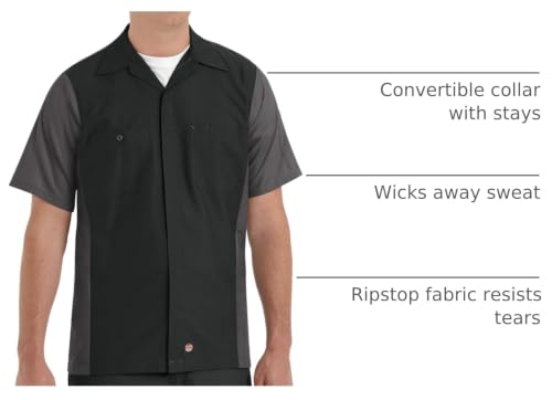 Image of Red Kap Short Sleeve Two-Tone Crew Shirt