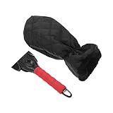 SOESFOUFU 車載伸縮式アイススクレーパー 手袋付き 冬カーアクセサリー 風防雪きスコップ 風防除雪 霜取り 多機能 保温手袋付き 車除雪対応