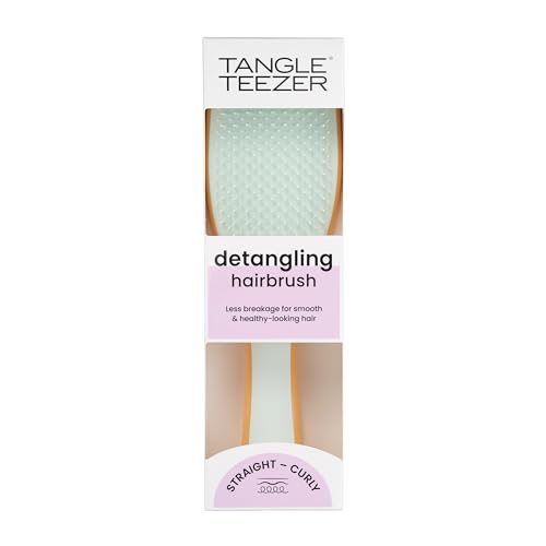 Tangle Teezer Ultimate Detangler Large (sweet organce & ice blue) – Cepillo desenredante para cabello mojado – Peinado suave sin tirones – Vegano y libre de crueldad – Con mango ergonómico extralargo