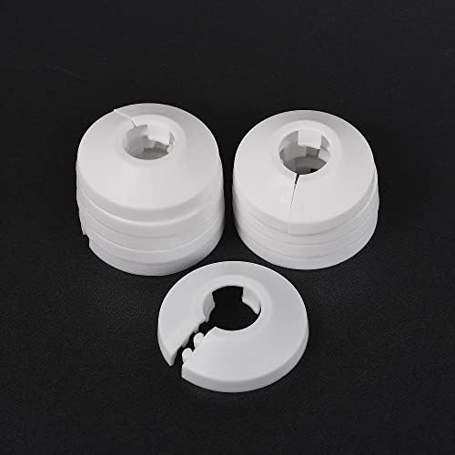 uxcell Pipe Cover Decoration, 16mm PP Plastic Escutcheon Water Pipe Drain Line Cover White 10pcs — view 4