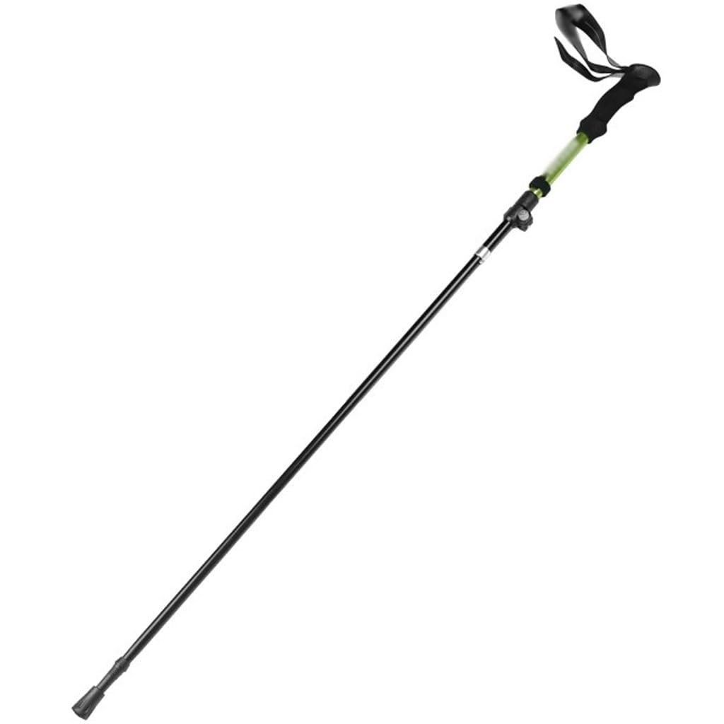 Tri-fold Aluminum Alloy Trekking Poles, Outdoor Retractable Walking Sticks, Outdoor Mountaineering Equipment, for Nordic Walking(Green Color)
