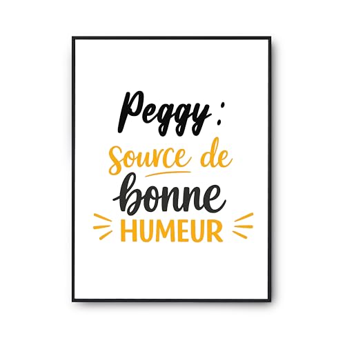 Affiche Peggy source de bonne humeur pour un quotidien joyeux à la maison