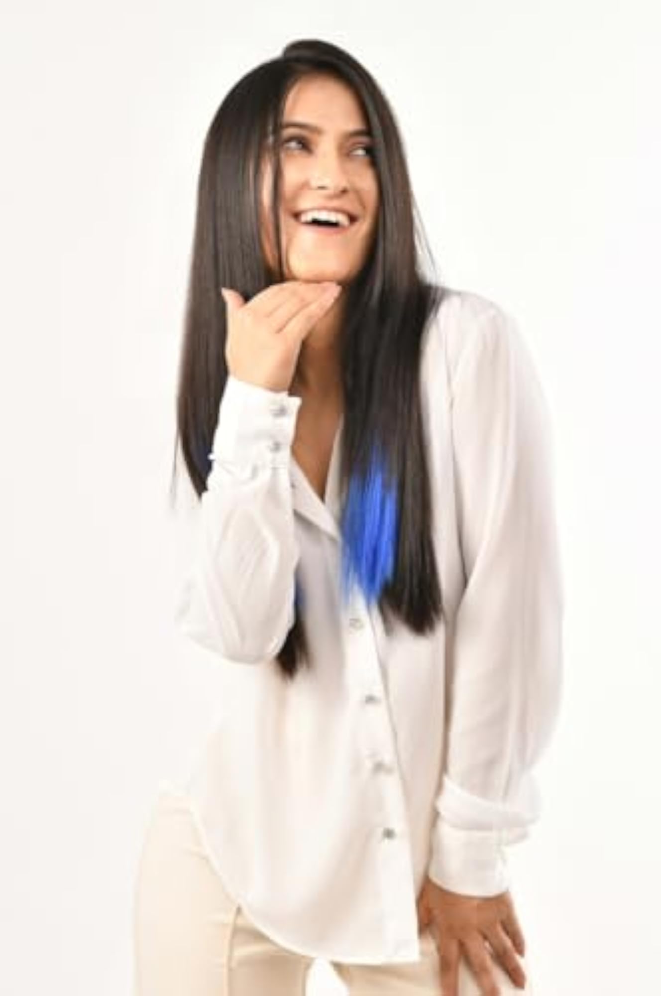 Cindy Colour Hair Strands, 2pcs Midnight Blue Extensions