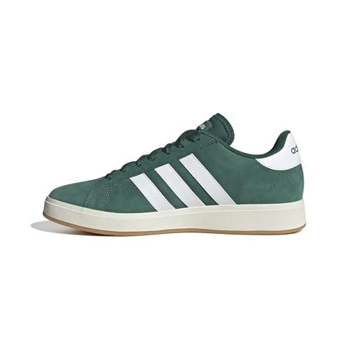 adidas Grand Court Base 00s Shoes, Scarpe Uomo, Collegiate Green/Cloud White/Gum, 43 1/3 EU