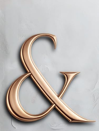 Rose Gold Ampersand Hardcover Decor Book