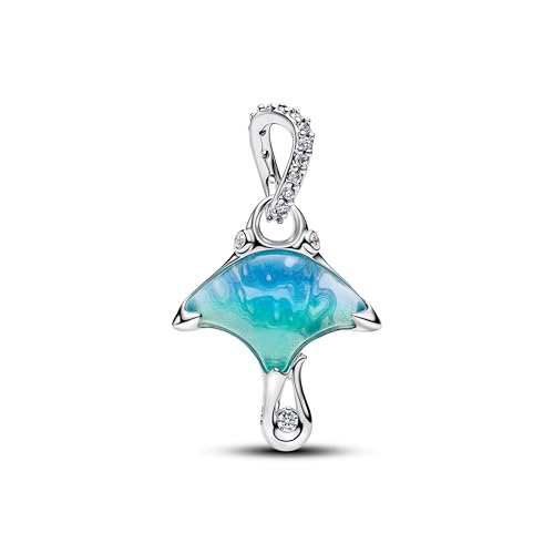 Bijoux d'oreilles Manta argent 925 nacre blanche et zirconium transparent
