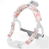 3 Packs Satin Strap Covers, Silky Mask Frame Covers Pads Compatible with DreamWear or AirFit N30i/P30i Headgear Cover Set Hair Protector for Women Face Cushion for Reduce Red Marks (Printed)