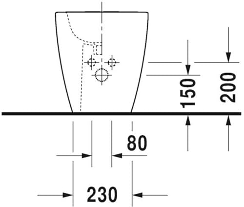 Bidet FS 600mm ME by STARCK white with OF with TP 1 TH btw thumbnail 2