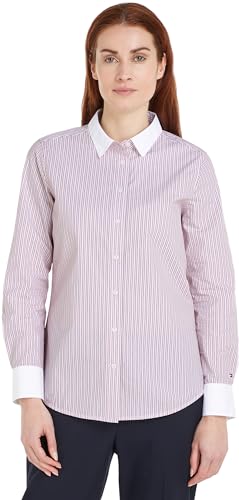 Blouse Tommy Hilfiger femme stripe regular shirt coton rayé chic