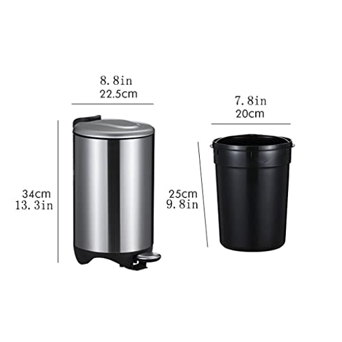 Bote de basura interior para cocina 7L acero inoxidable miniatura 2