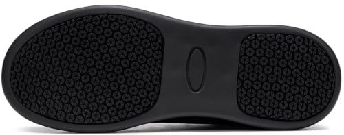 Image of LARNMERN Men's Non Slip Chef Shoes Slip On Leather Footwear