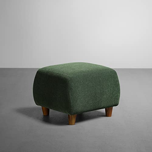 Image of Sleepyhead Yolo Ottoman Designed by Duroflex - Premium Fabric Pouf, Stylish & Durable Accent Stool - Avocado Green