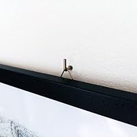 Fischer 10 Haken zum Aufhängen von Bildern aus Messing mit 4 mm Dübeln und Befestigungsclips, saubere Montage an der Wand für schwere Rahmen, 567555 – Ansicht 5