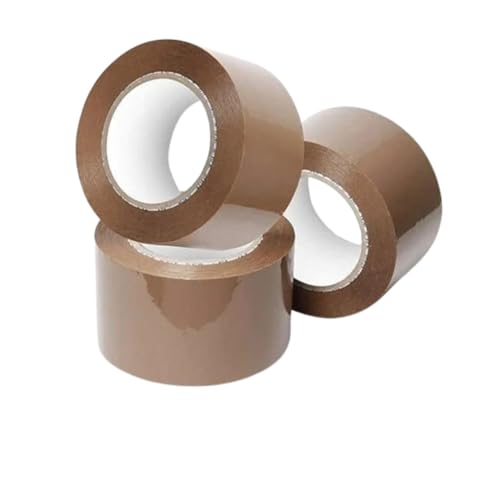 Hasanat Essentials Brown Packaging Packing Tape BOPP Heavy Duty Carton Shipping Warehouse Moving 2 inch x 50 Yard ONLY TAPE (2 inch x 50 yard - 3 pc)