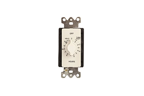 A Series Springwound Auto Off In-Wall Time Switch With Hold, 12 Hours Timer Length, White #TOP3