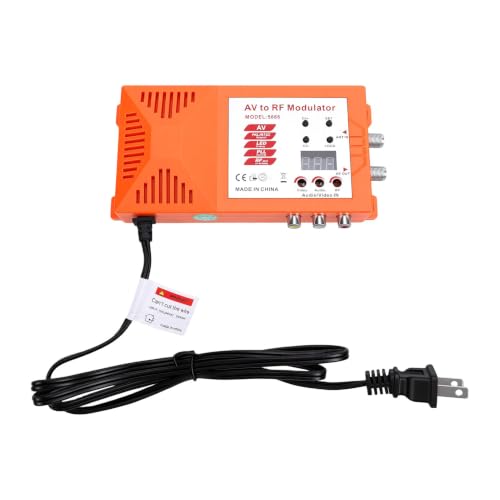 Convertidor coaxial UHF y modulador AV a RF con conmutador de canales para TV NTSC enchufe UE