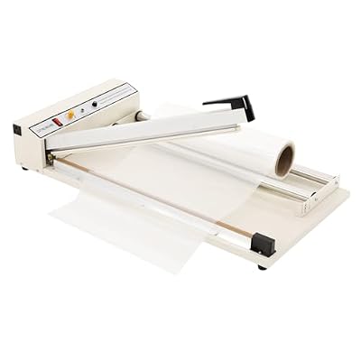 24'' Shrink Wrap Machine, 530W Packaging Sealing Machine with Heat Gun, Adjustable Temperature Shrink Wrap Sealer for PVC, POF, PP, PE Film