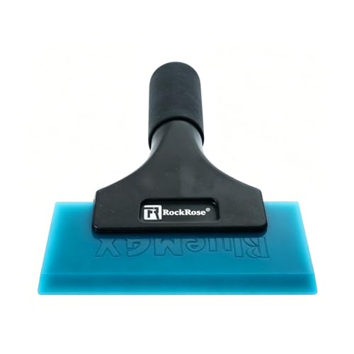 Image of RockRose Elite 6 inch Cast Aluminum Squeegee - Sturdy, Long-Handle Anti-Slip Grip Precision Blade Change with Allen Wrench Professional Window Tint Application Tool-1 Unit