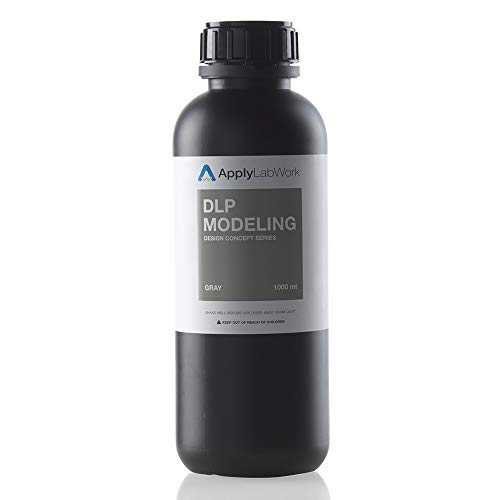 ApplyLabWork 3D Resin for DLP Printers, MoonRay Printers Compatible, Modeling Gray, 1 Liter