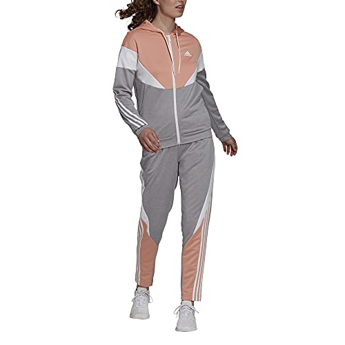 adidas H24116 Women's W Colorblock Ts Sports Set (W Colorblock Ts) - Rubamb...