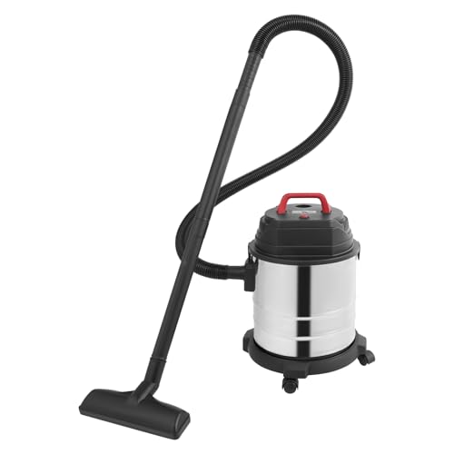 OMGGYER Aspiradora industrial de acero inoxidable (1500 W, 20 litros), aspiradora de taller en húmedo y seco, sin bolsa