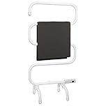 Status 100W 5 Bar Electric Heated Towel Rail, Free-Standing Aluminium Dryer, White (WHTR-100W1PKB)