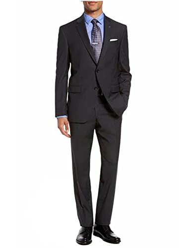 Tuxedos Homme Deux Pièces de Qualité Costume Revers Cranté Finition Bureau
