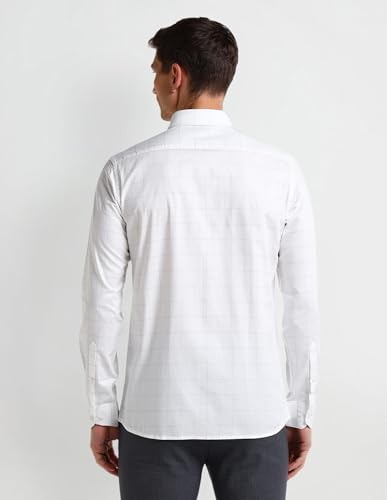 Image of Arrow Solid Slim Fit Mens Formal Shirt - 100% Cotton, Breathable & Comfortable, Full Sleeves Shirts for Men