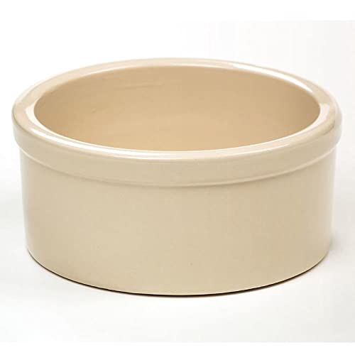 Ohio Stoneware Pet Animal Feeder Crock Bowl - Heavy Duty with High Gloss Finish, 5 inch Inner and 6 inch Outer Diameter