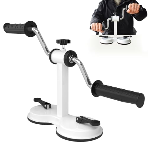 Upgraded Arm Bike for Rehabilitation Exercise for The Elderly, Physical Therapy Equipment, Designed for Arm and Shoulder, Adjustable Resistance, 2 Industrial Suction Cups, White