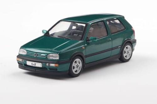 Solido VW Golf MKIII VR6 (1994) - Hatchback Compact années 90 - Lignes Sportives, Jantes correctes à période, Voiture Miniature Diecast, Vert, 1:43