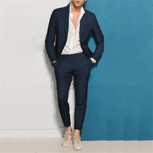Men Arrival Notch Lapel Suits Single Breasted Casual Slim Clothing Fashion Office Business Formal Suit 2 Piece4