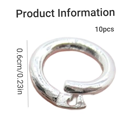 Anneaux de saut 925 de 6 mm pour la fabrication de bijoux DIY - 6