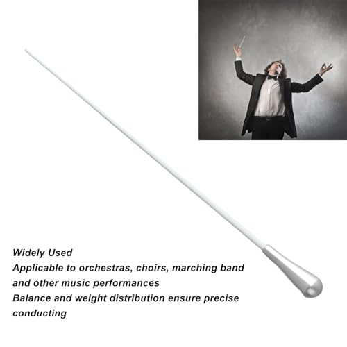 SUNGOOYUE Conductor Baton Music Baton, Professional Orchestra Baton with Balanced Weight Distribution for Conductors Teachers Music Directors (Silver) - Thumbnail 3