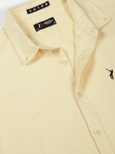 Image of Thomas Scott Men's Cricket Club Collection Classic Regular Fit Twill Shirt | 100% Cotton Long Sleeve Solid Shirt with Button Down Collar (Available in Plus Size)