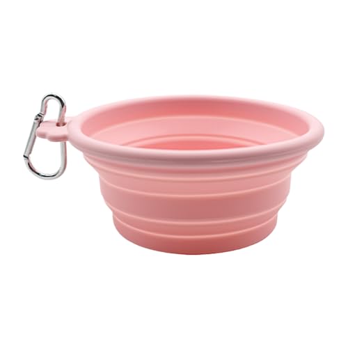 ポータブルペットボウル - 犬用折りたたみ式給水器、旅行用フードディッシュ | ビーチ、公園、ハイキング、キャンプなどアウトドアに最適な漏れ防止コンテナで、小型および中型のペットにぴったり。持ち運びが簡単で洗いやすい便利な携帯用ボウル