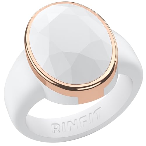 Rinfit Silicone Wedding Bands for Women - Women's Silicone Rings - Rubber Wedding Band - Oversized Oval - Patent Pending Design