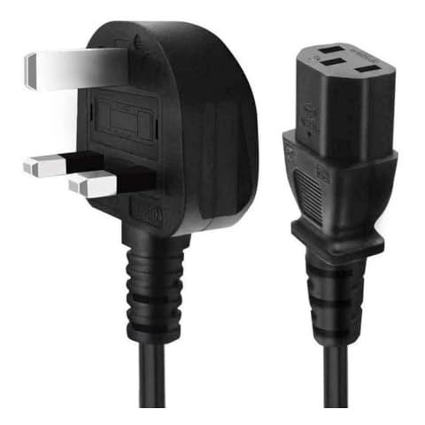 JUSTOP 1M UK Power Cable Kettle Lead 5A BS1363 Plug To IEC C13 Suitable Cover