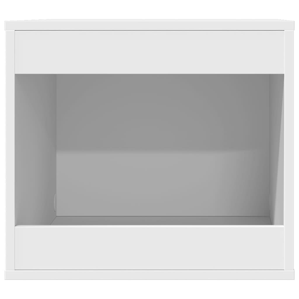 Maison de Toilette Chat, Meuble Caché Litière Bac à Litière pour Chat Blanc 47 x 59 x 42 cm Bois d'ingénierie